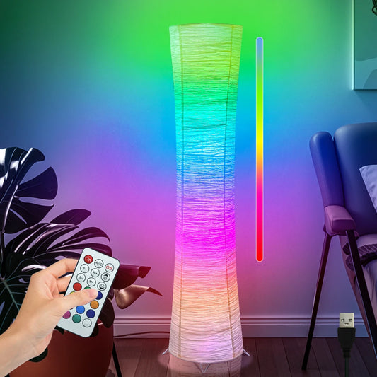 Paper Floor Lamp RGB LED Smart Lamp With Remote Control