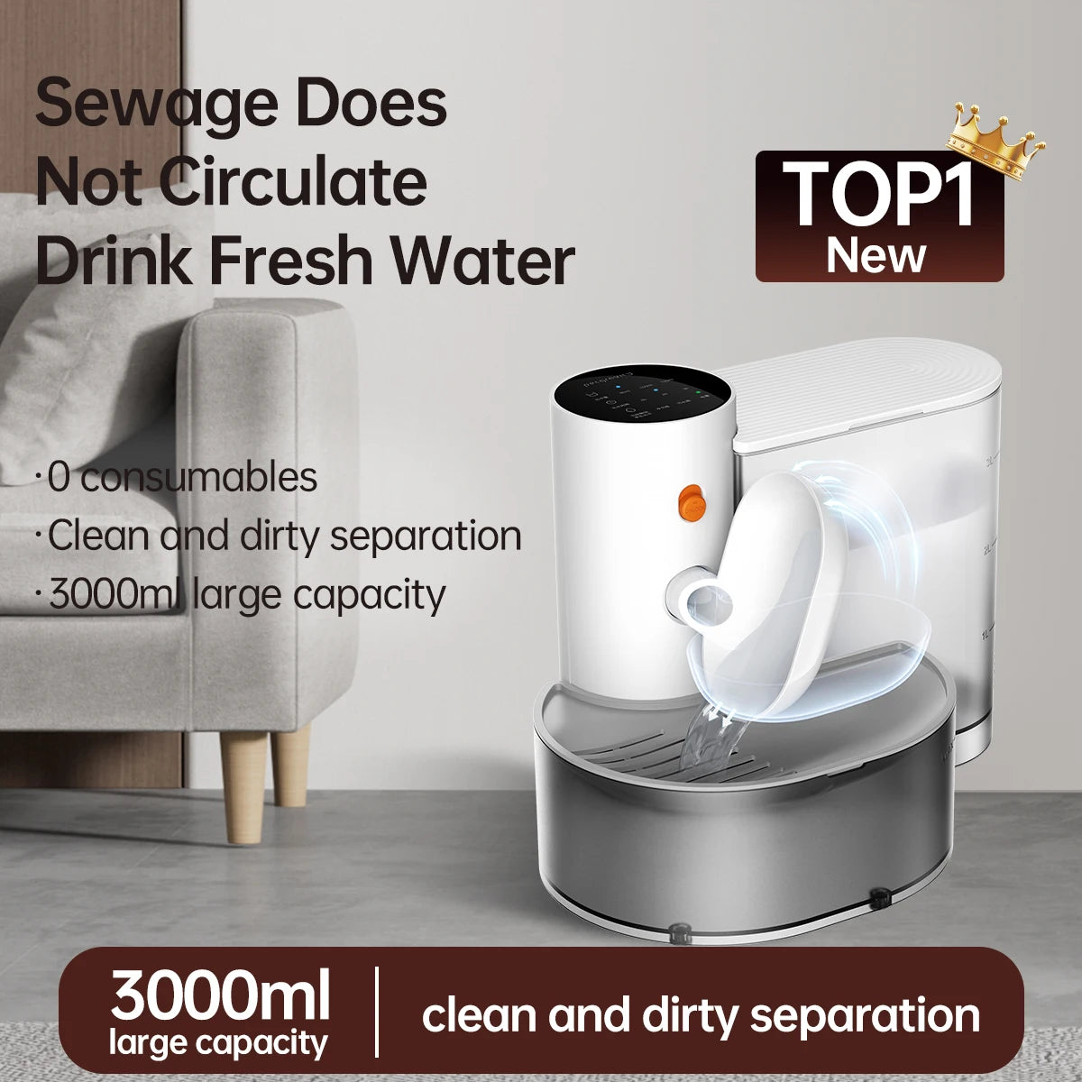 Smart Pet Wireless Water Dispenser Cat Fountain Automatic Feeder