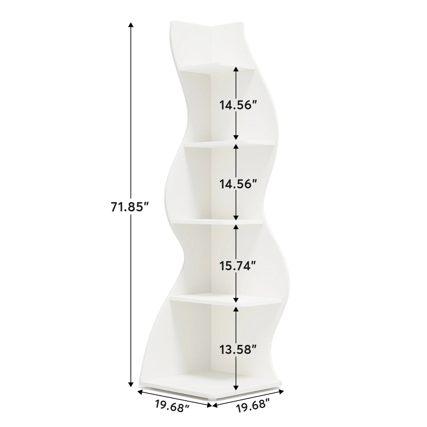 Tribesigns Modern 5-Tier Wall Corner Shelf and Plant Stand
