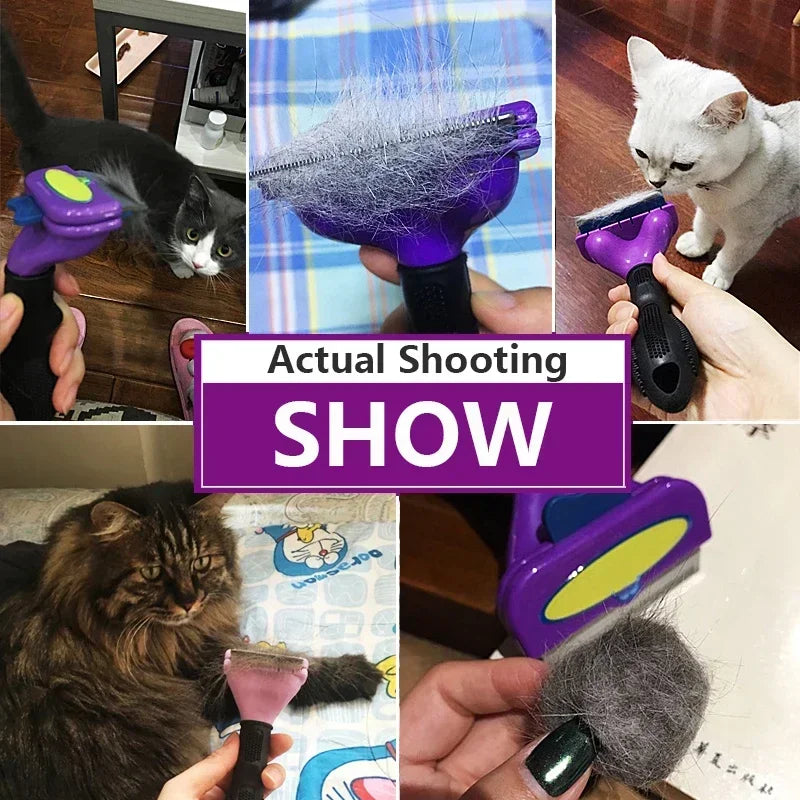 Pet Hair Removal Comb For Cats And Dogs Grooming Brush