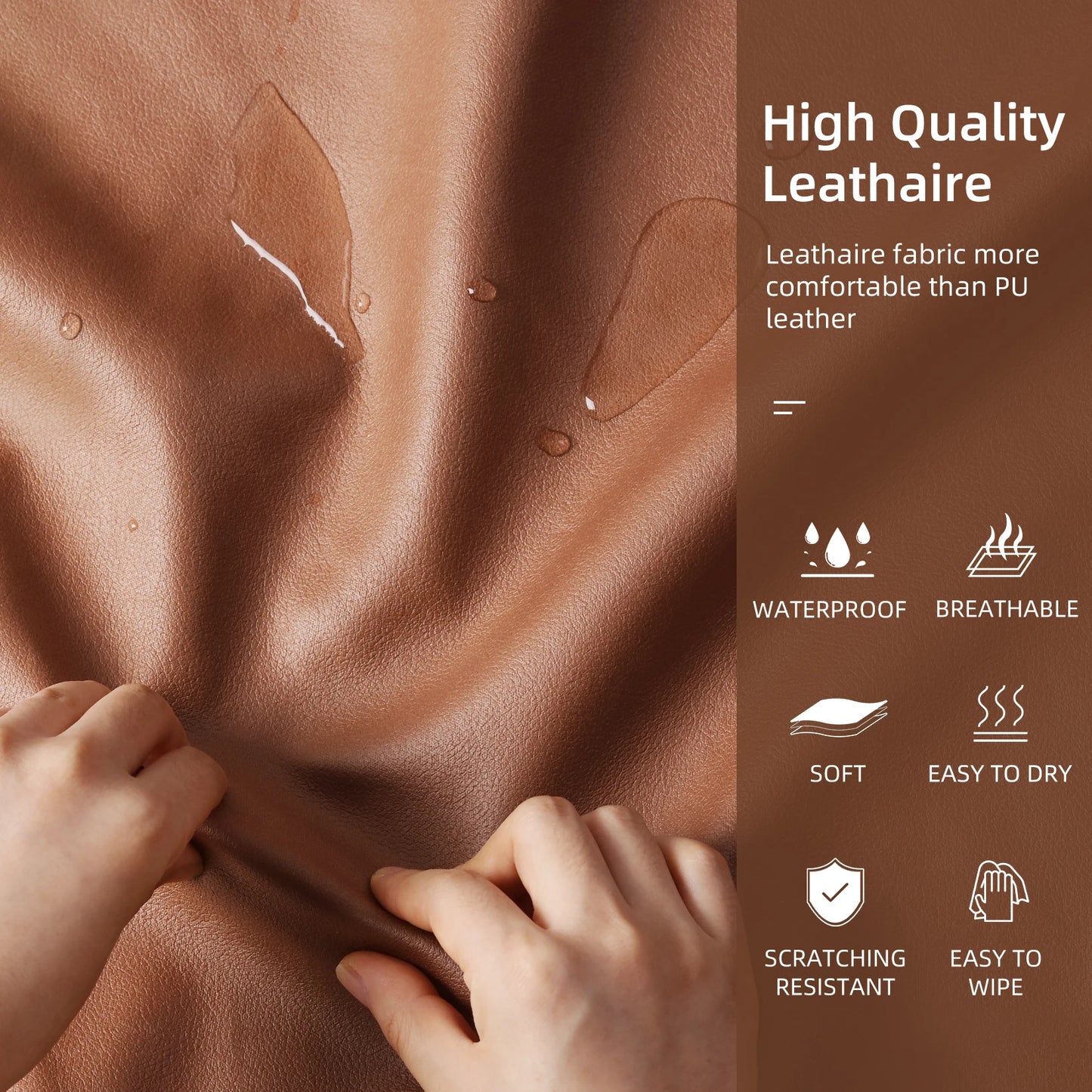 Large Elevated Dog Bed PU Leather Luxury Dog Sofa Couch Waterproof Pet Animal Backrest Snuggle Lounge Bed with Removable Cushion