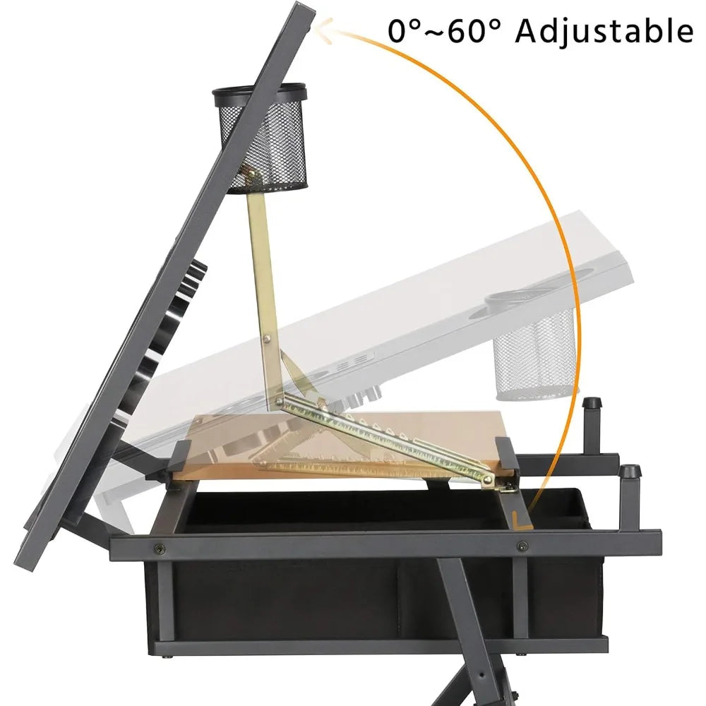 Artist Desk Tilting Tabletop Art Craft Desk For Sketching