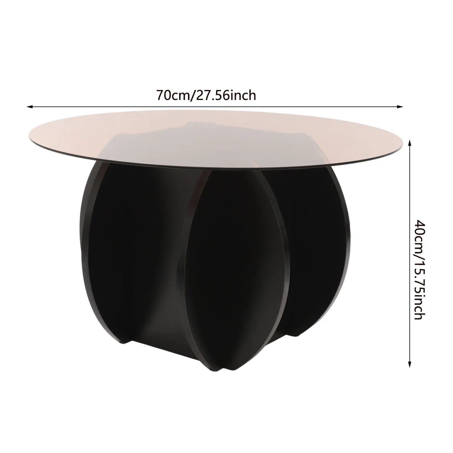 Round Glass Coffee Table Modern Luxury for Living Room