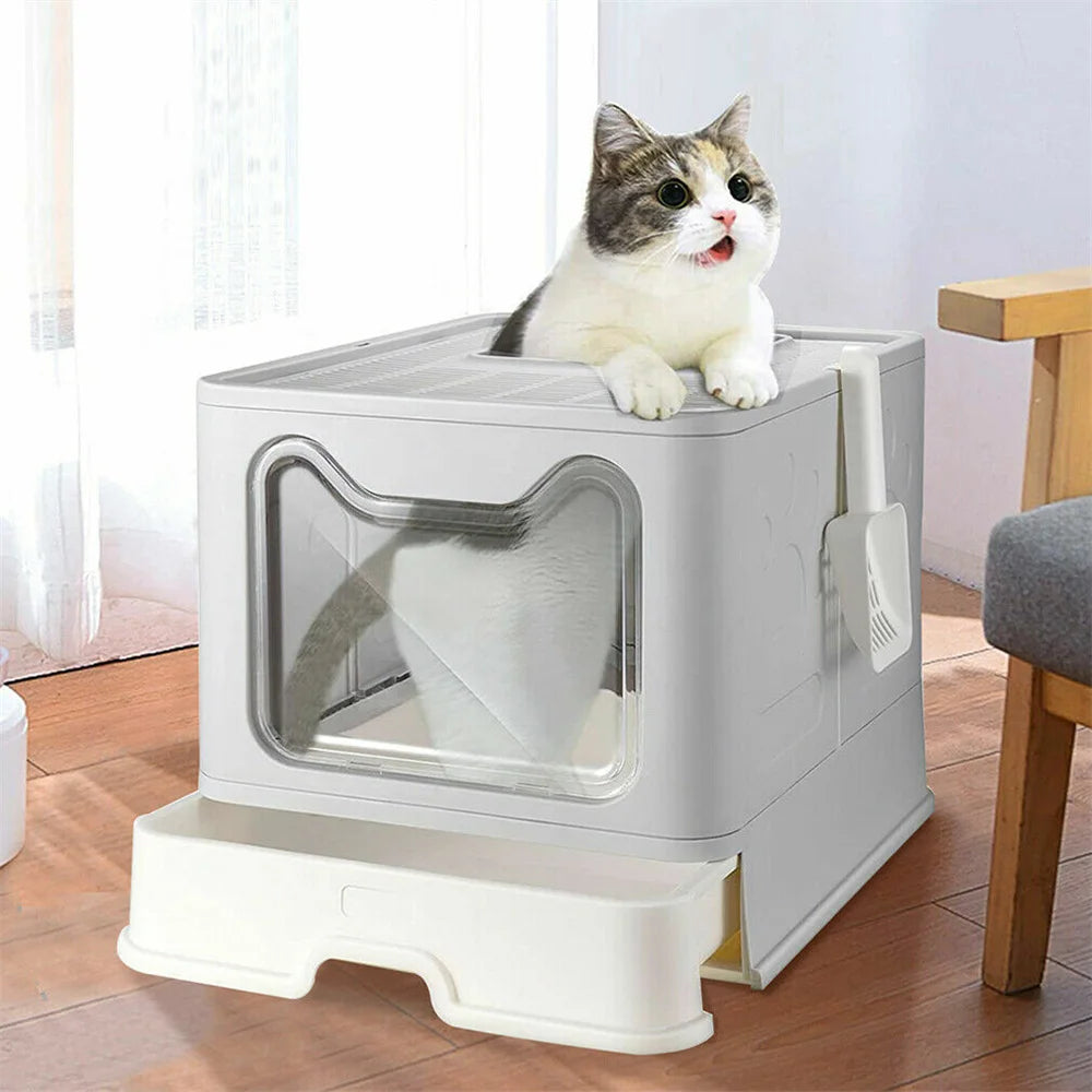 Easy Cleaning Cat Litter Box Large Drawer With Scoop