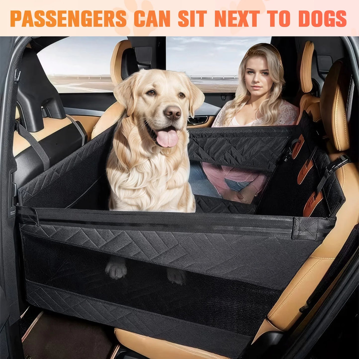 Dog Car Seat Cover Waterproof Seat Cover Nonslip Back Seat Cover Dog Hammock for Cars Trucks and SUVs