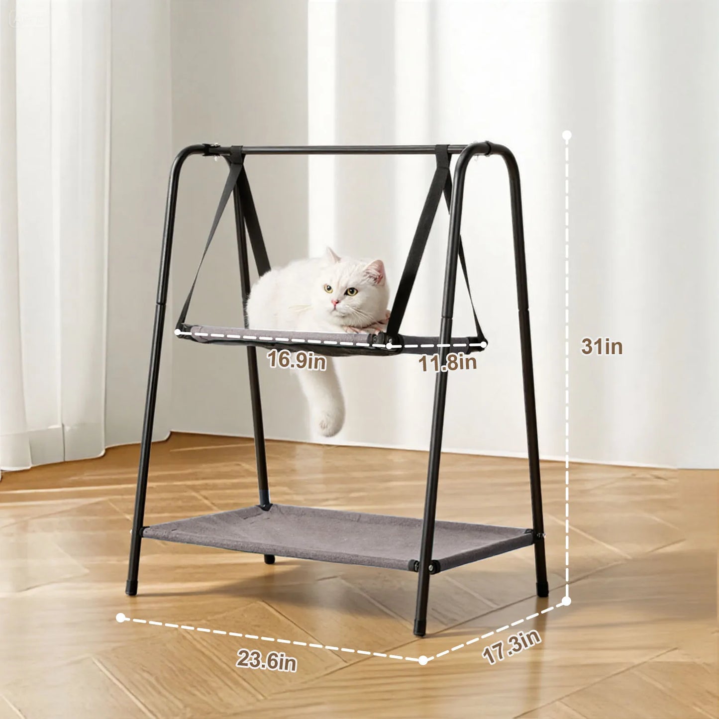 Cat Hammock Window Bed Dual Layer Hanging Cat Tree Cloth