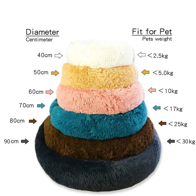 NONECN Round Plush Cozy Best Pet Bed For Large Dogs