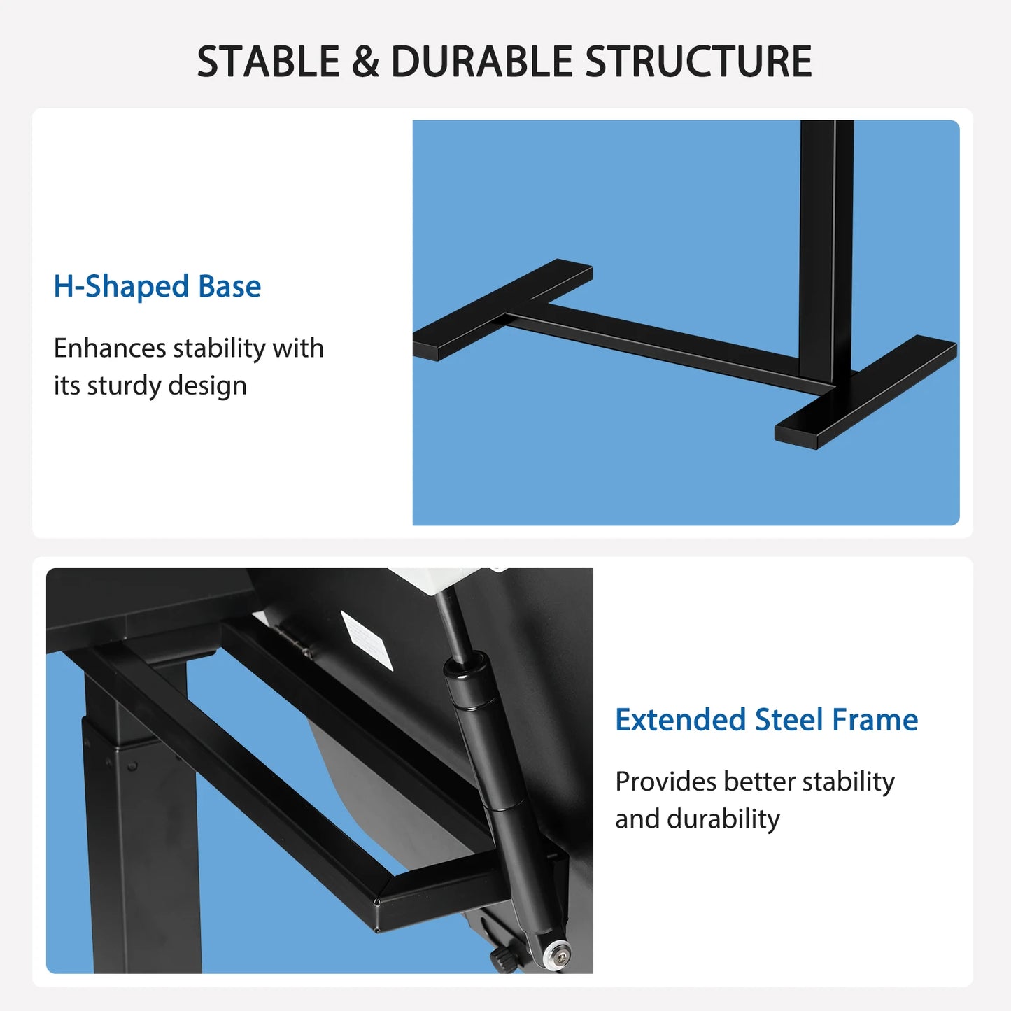 JHK Overbed Bedside Flip Lap Desk With Wheels Tilt Top