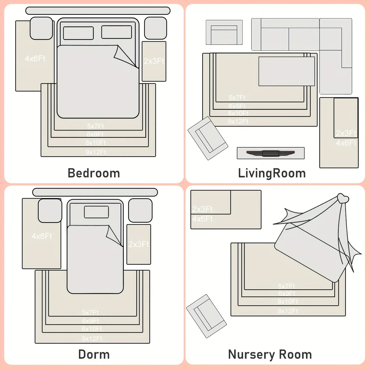 Gnizama Fluffy Long Shag Zebra Print Rug for Bedroom, Washable Large Living Room Area Rug, Super Soft Indoor Plush Rug.