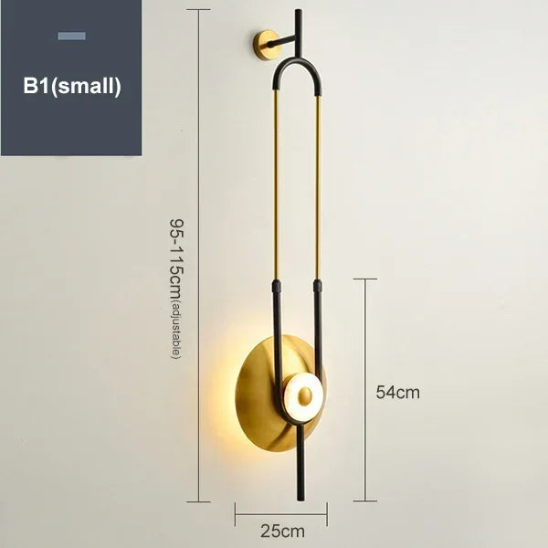 Luxury Villa Marble Wall Lamp Corridor Long Pole Wall Light Living Room Lamp Sofa Background Bedroom Bedside Lamp LED Lighting