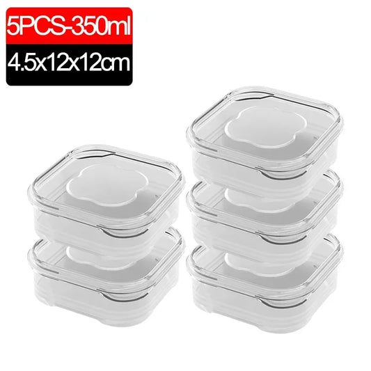 Transparent PP Food Preservation Storage Box For Fridge And Freezer