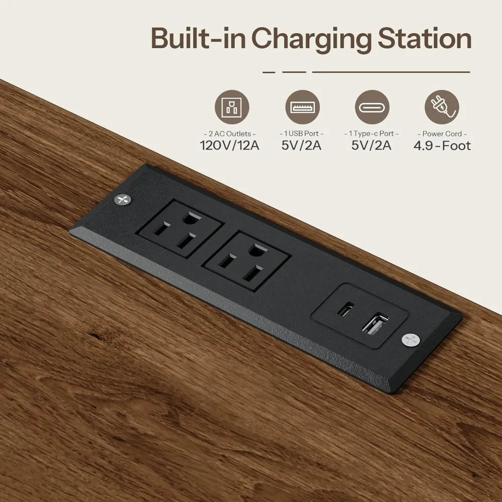 Queen Headboard Only, Bookcase Headboards with Charging Station and LED Lights, Farmhouse Headboard Queen Size with Storage