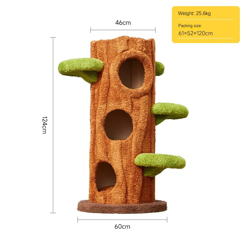 Floor To Ceiling Cat Tree Tower With Scratching Posts Wooden
