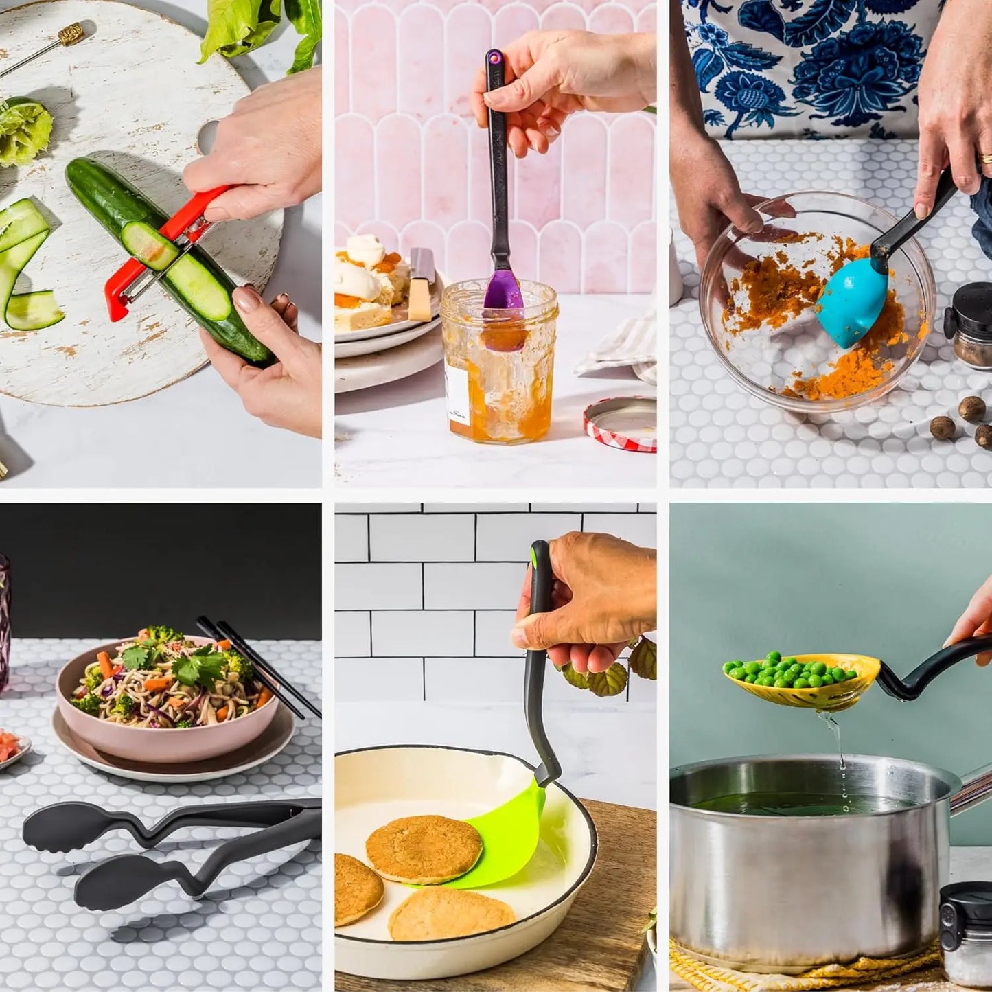 Premium Nonstick Kitchen Utensil Set With Silicone And Nylon Tools