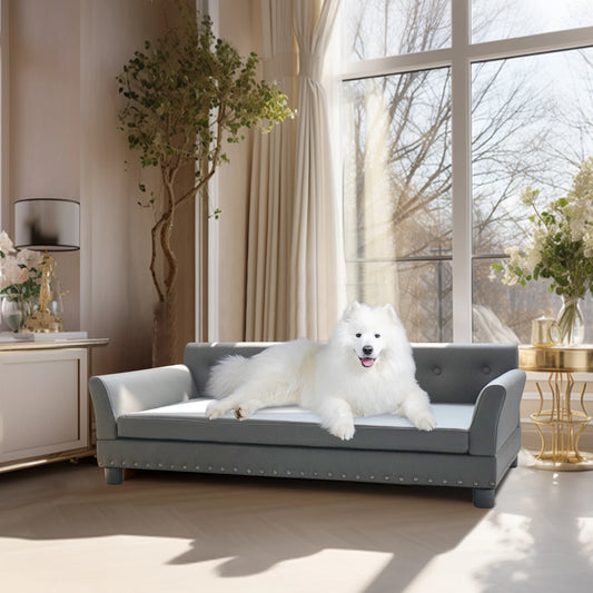 BINGOPAWCN Elevated Dog Bed Sofa Mat Microfiber Leather Cover