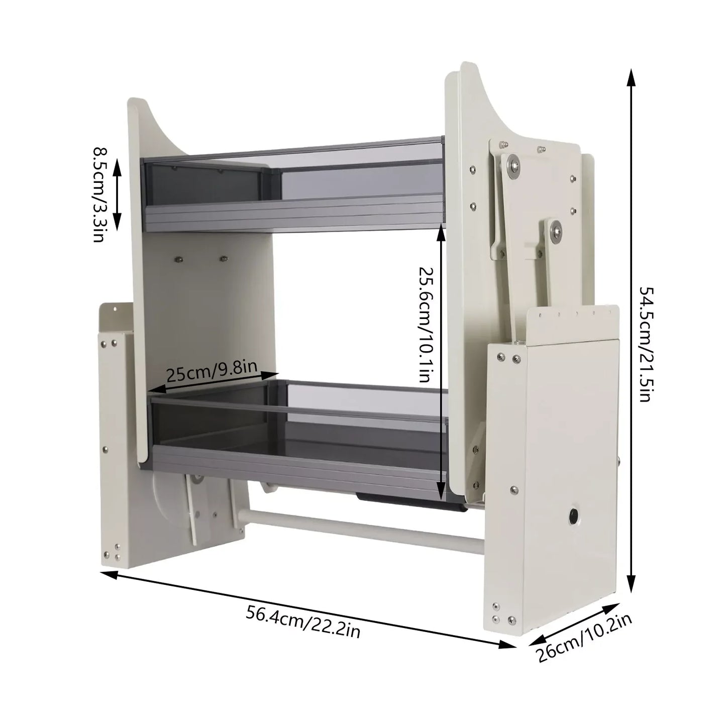 Hign-concerned Chemical 2 Tier Kitchen Pull Down Shelf Cabinet Organizer