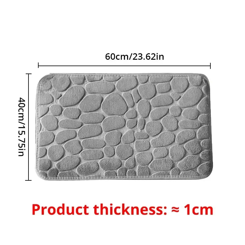 NONECN Memory Foam Embossed Velvet Carpet Non Slip Mat Home