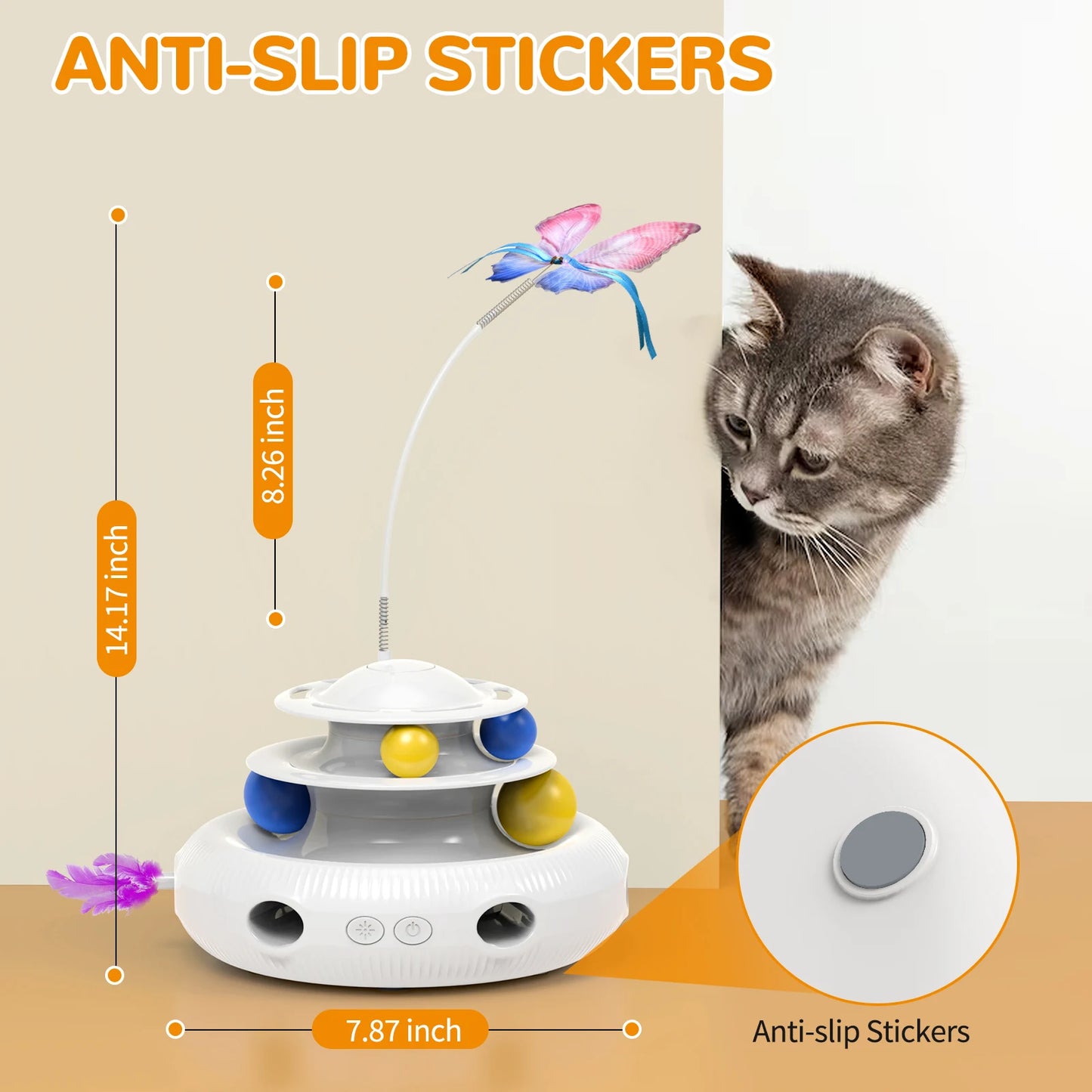 Chargeable Cat Laser Interactive Indoor Puzzle Toy Teaser Feather