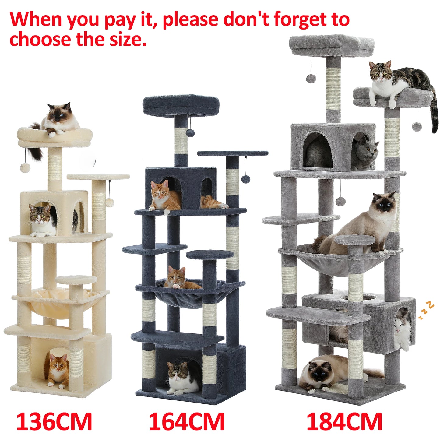 PAWZ Road Large Cat Tree And Tower For Indoor Cats