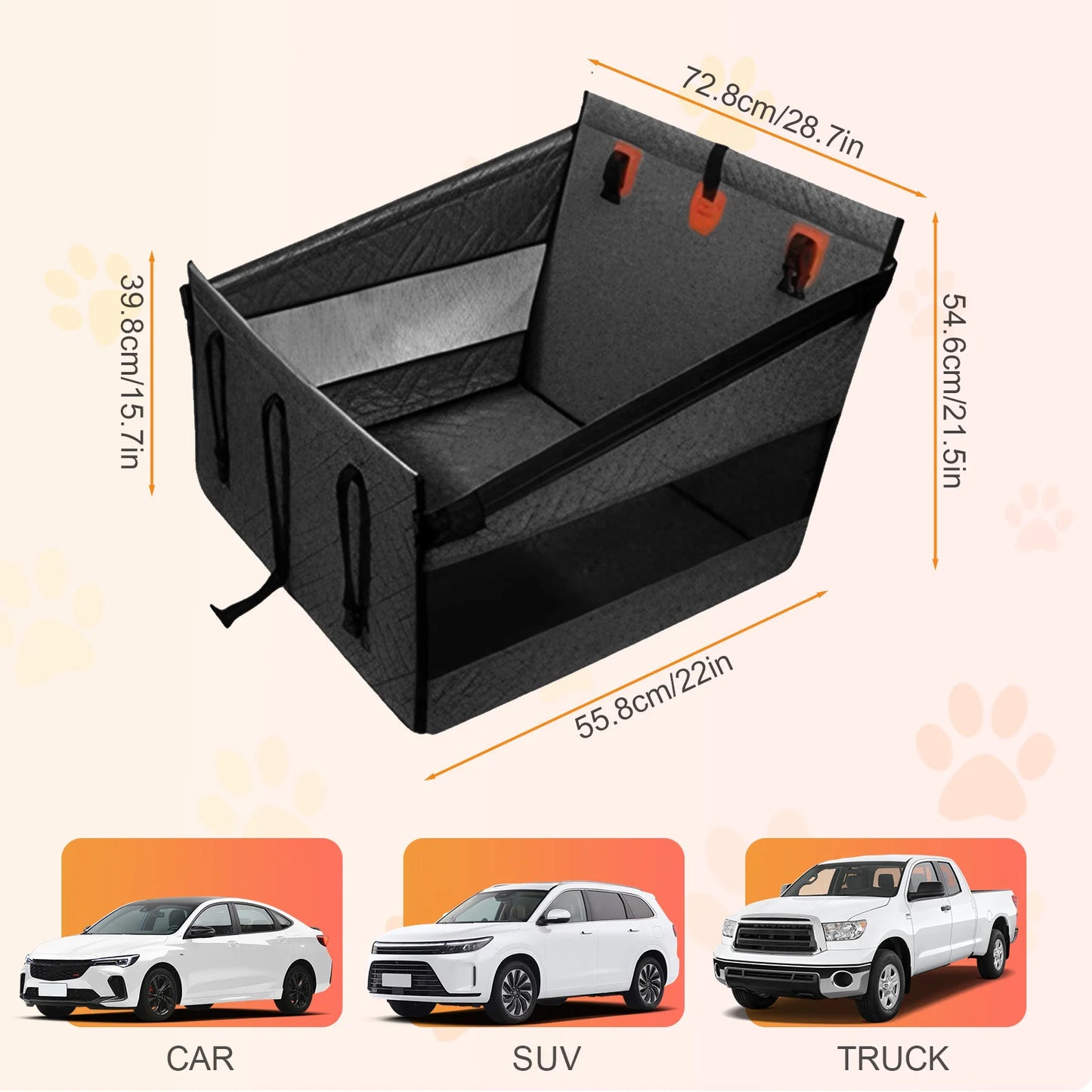 Dog Car Seat Cover Waterproof Seat Cover Nonslip Back Seat Cover Dog Hammock for Cars Trucks and SUVs