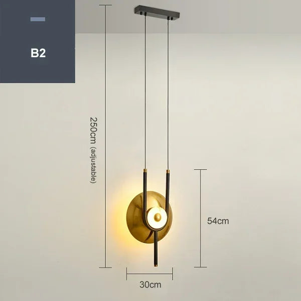 Luxury Villa Marble Wall Lamp Corridor Long Pole Wall Light Living Room Lamp Sofa Background Bedroom Bedside Lamp LED Lighting