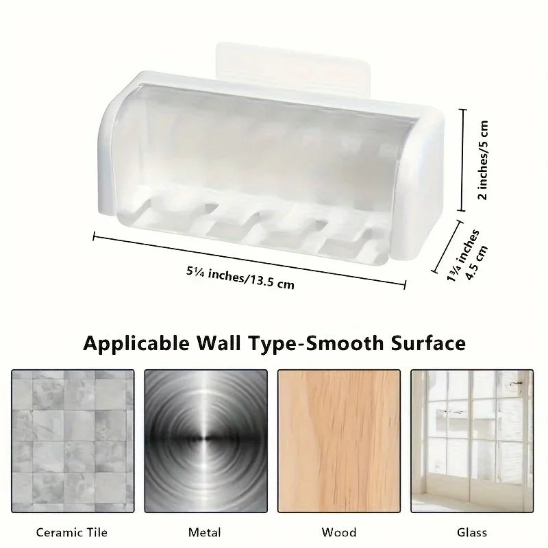 Modern Five Slot Wall Mounted Toothbrush Holder With Hygiene Lid