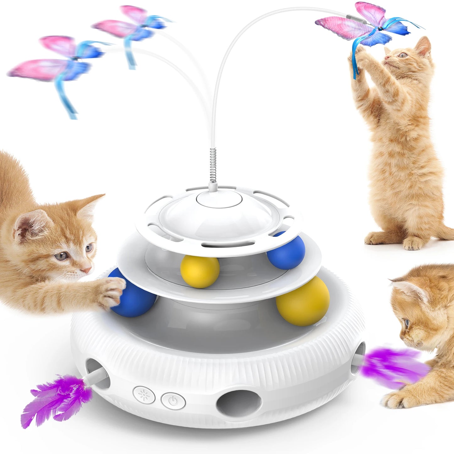Chargeable Cat Laser Interactive Indoor Puzzle Toy Teaser Feather