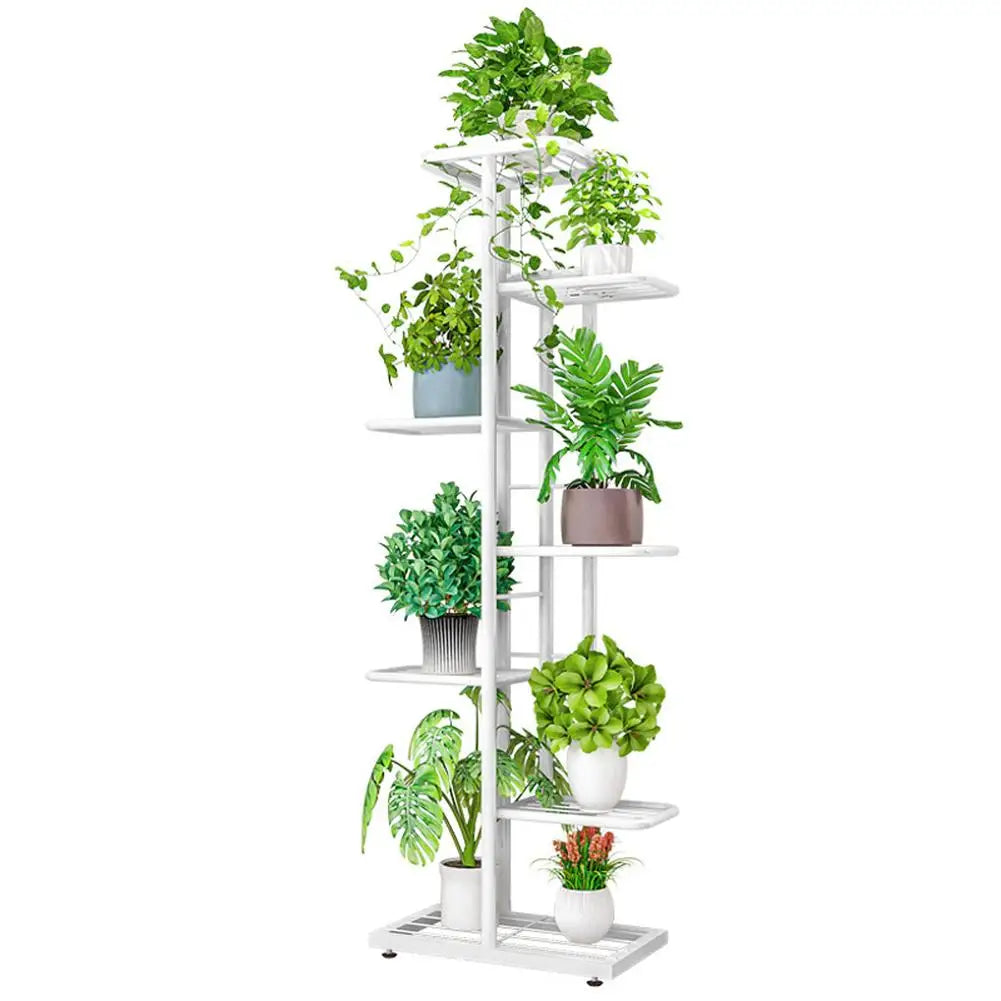 HiMISS 7 Tier Plant Stand Indoor Outdoor Metal Shelf