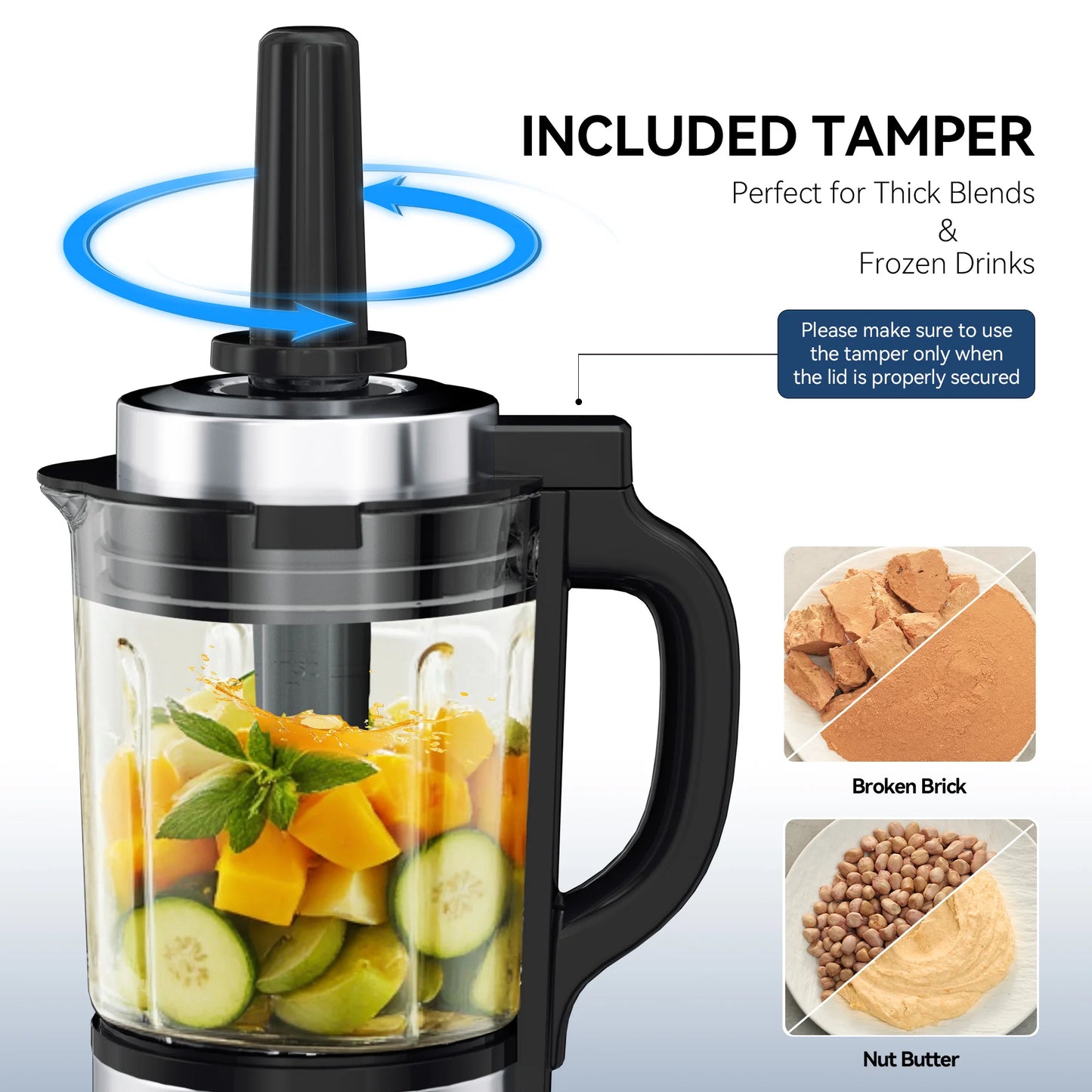 Astralship ASH01B 1500W Countertop Blender With 14 Presets Auto Clean