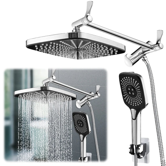 Shunmaii Rainfall Shower Head And Handheld Combo Four Settings